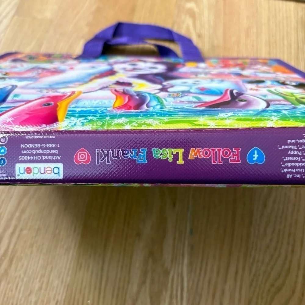 Lisa Frank Art Case Tikanni 2020 Trifold Portfolio On the Go Storage Art Kit